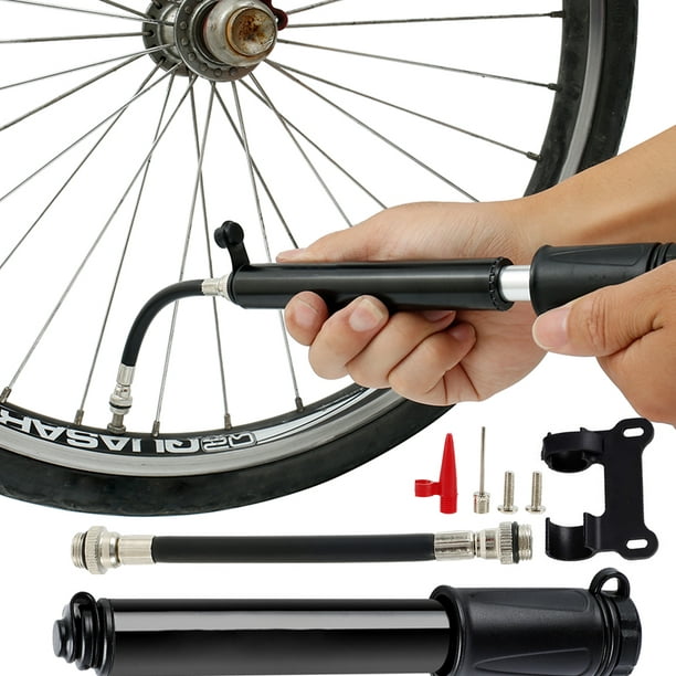 Mini Bike Pump Portable Bicycle Tyre Inflator Foot Pump W/ Schrader Presta Valve
